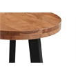 Mason 2-Piece Solid Wood Living Room Table Set with Round Coffee & End Table