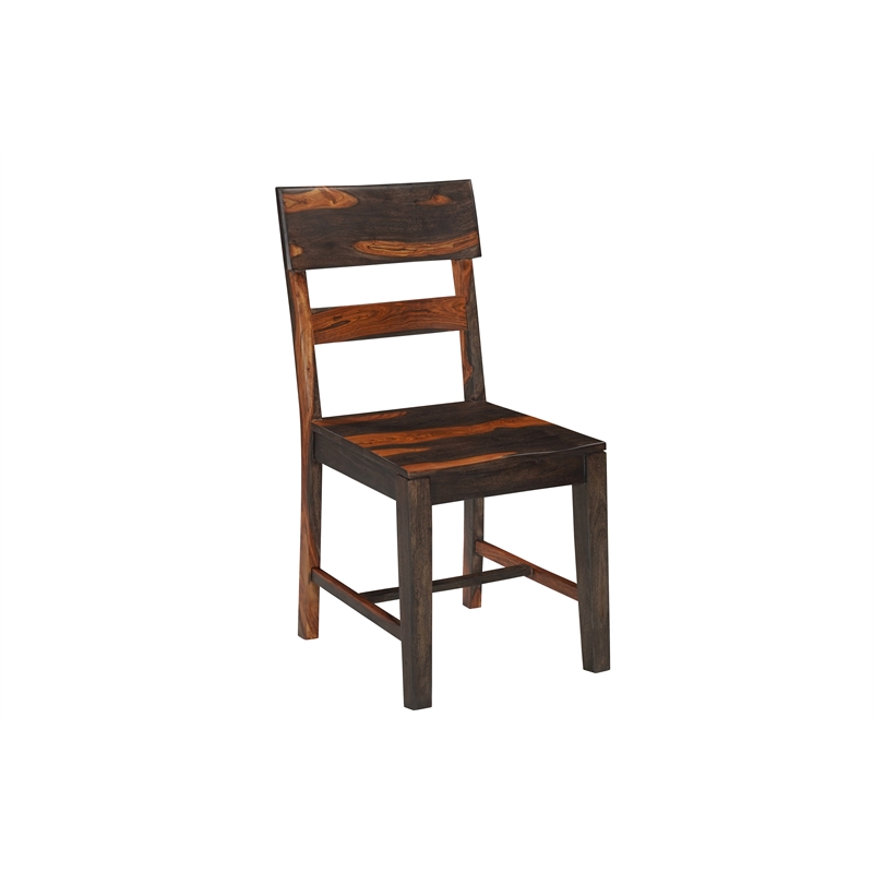 Dark Brown Solid Wood 9-Piece Dining Set with Live Edge Table and Chairs