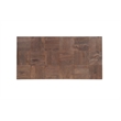 Rectangular Solid Wood Coffee Table Mango Wood Dark Brown Top with Dark Base