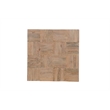 Square Solid Wood Coffee Table Mango Wood Brown Top with Dark Base
