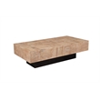 2-Piece Solid Wood Coffee and End Table Set Brown Mango Wood