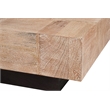 2-Piece Solid Wood Coffee and End Table Set Brown Mango Wood