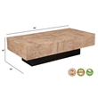 2-Piece Solid Wood Coffee and End Table Set Brown Mango Wood