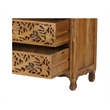 Solid Mango Wood 6-Drawer Tall Chest 54 Inch Brown Fully Assembled