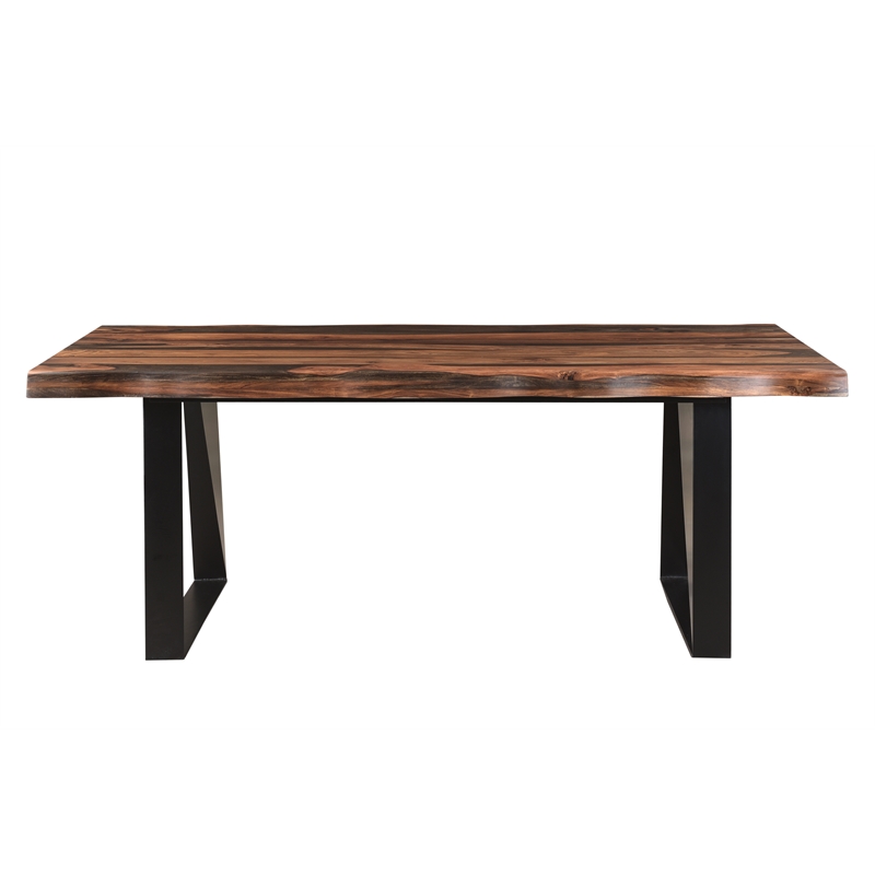 Darcy Brown Live Edge Solid Wood Sheesham 8-Piece Dining Set