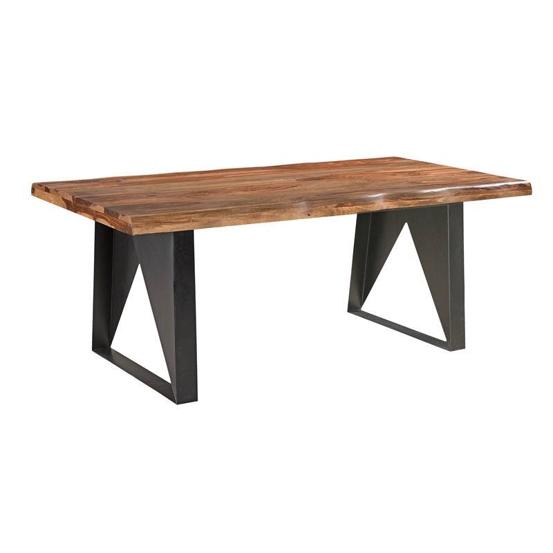 Darcy Brown Live Edge Solid Wood Sheesham 8-Piece Dining Set