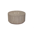 Lark Brown Round Solid Wood Mango Coffee Table with Starburst Inlay Pattern
