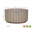 Lark Brown Round Solid Wood Mango Coffee Table with Starburst Inlay Pattern