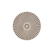 Lark Brown Round Solid Wood Mango End Table with Starburst Inlay Pattern