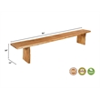 Belmont Farmhouse Live Edge Solid Wood Dining Entryway Bench in Brown