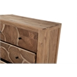 Belmont Brown Solid Wood 5-drawer Chest with Tree Slice Design