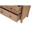 Belmont Brown Solid Wood 5-drawer Chest with Tree Slice Design