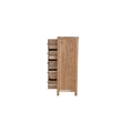 Belmont Brown Solid Wood 5-drawer Chest with Tree Slice Design