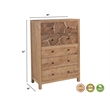 Belmont Brown Solid Wood 5-drawer Chest with Tree Slice Design