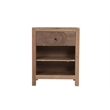 Belmont Brown Solid Wood 1-drawer Nightstand with Tree Slice Design
