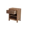 Belmont Brown Solid Wood 1-drawer Nightstand with Tree Slice Design