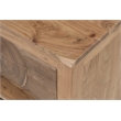 Belmont Brown Solid Wood 1-drawer Nightstand with Tree Slice Design