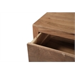 Belmont Brown Solid Wood 1-drawer Nightstand with Tree Slice Design