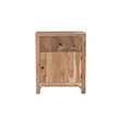 Belmont Brown Solid Wood 1-drawer 1-door Nightstand with Tree Slice Design
