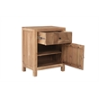 Belmont Brown Solid Wood 1-drawer 1-door Nightstand with Tree Slice Design