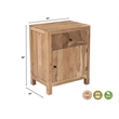 Belmont Brown Solid Wood 1-drawer 1-door Nightstand with Tree Slice Design