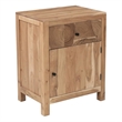Belmont Brown Solid Wood 1-drawer 1-door Nightstand with Tree Slice Design