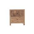 Belmont Brown Solid Wood 2-drawer Nightstand with Tree Slice Design