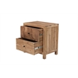 Belmont Brown Solid Wood 2-drawer Nightstand with Tree Slice Design