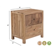 Belmont Brown Solid Wood 2-drawer Nightstand with Tree Slice Design