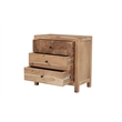 Belmont Brown Solid Wood 3-drawer Nightstand with Tree Slice Design