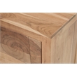 Belmont Brown Solid Wood 3-drawer Nightstand with Tree Slice Design