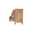 Belmont Brown Solid Wood 3-drawer Nightstand with Tree Slice Design
