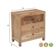 Belmont Brown Solid Wood 3-drawer Nightstand with Tree Slice Design
