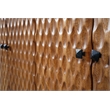 Mason 6-door Geometric Pattern Solid Wood Sideboard in Brown