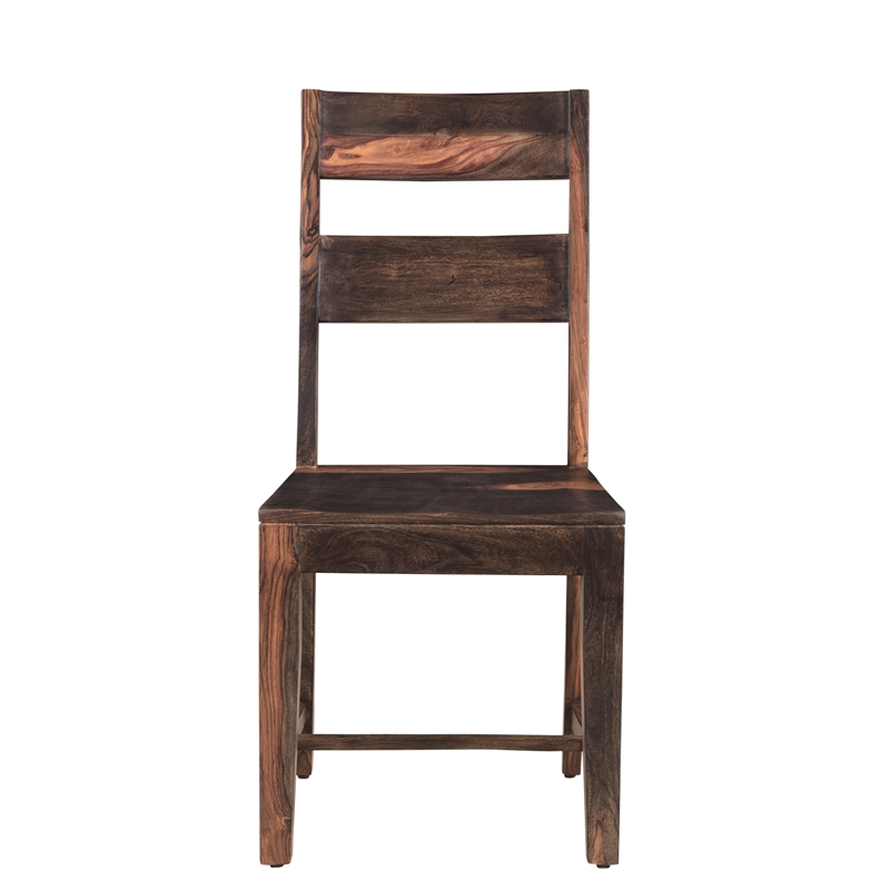 Darcy 7-piece Live Edge Solid Wood Dining Set in Dark Brown