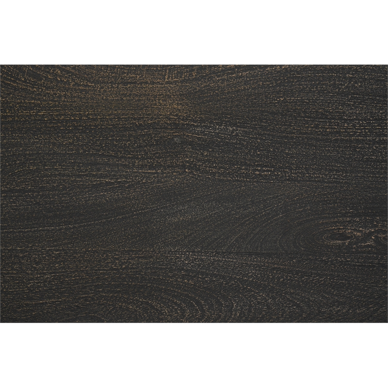 Monte Farmhouse 9-drawer Floral Carved Solid Wood Dresser in Black