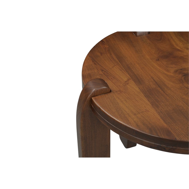 Mason Mod Modern Brown Solid Wood End Table with Solid Wood Legs 24