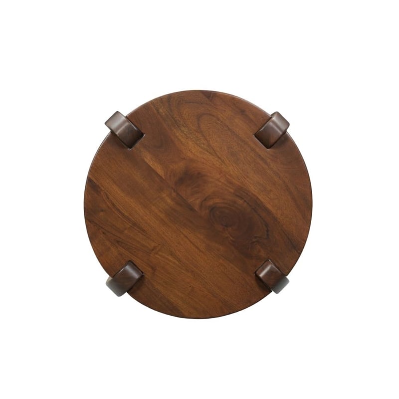 Mason Mod Modern Brown Solid Wood End Table with Solid Wood Legs 24