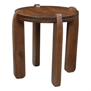 Mason Mod Modern Brown Solid Wood End Table with Solid Wood Legs 24&quot
