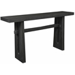 Mason Rustic Style Black Solid Wood Console Table with Solid Wood Legs 64