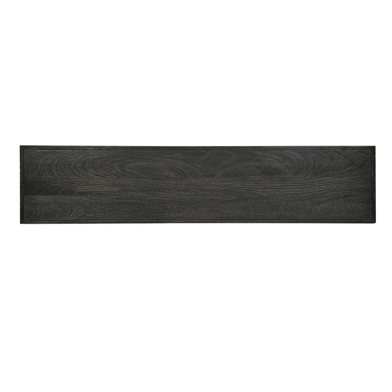 Mason Rustic Style Black Solid Wood Console Table with Solid Wood Legs 64
