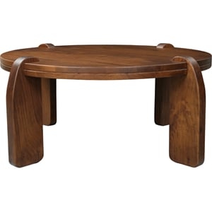 Mason Mod Brown Solid Wood Coffee Table with Solid Wood Legs 39&quot