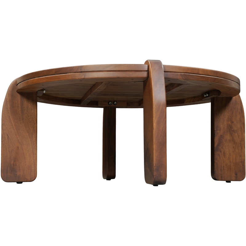 Mason Mod Brown Solid Wood Coffee Table with Solid Wood Legs 39