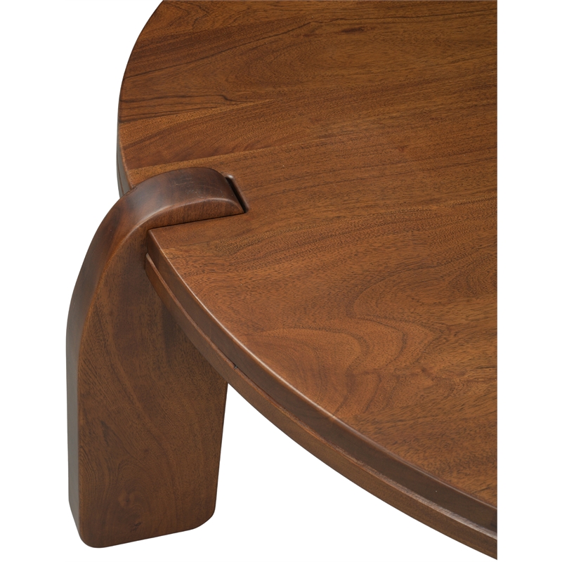 Mason Mod Brown Solid Wood Coffee Table with Solid Wood Legs 39