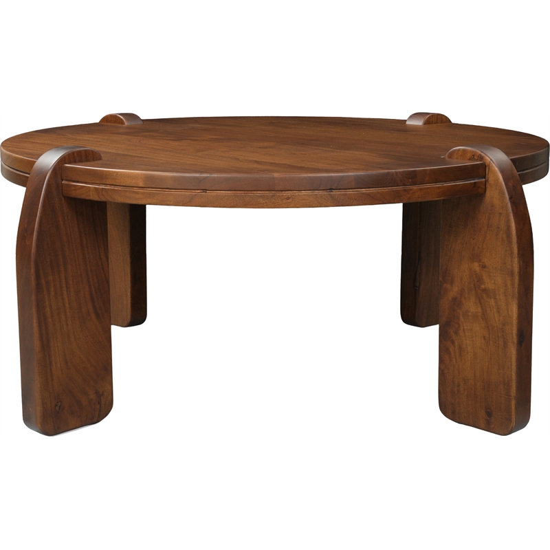 Mason Mod Brown Solid Wood Coffee Table with Solid Wood Legs 39