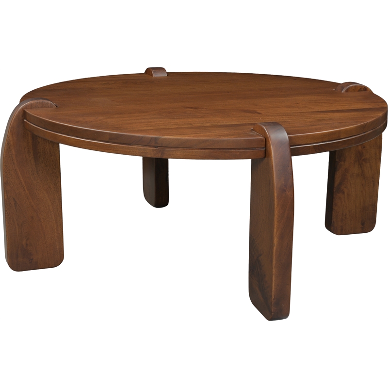 Mason Mod Brown Solid Wood Coffee Table with Solid Wood Legs 39