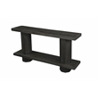 Mason Black Modern Solid Wood Console Table with Solid Wood Trestle Base 64