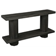 Mason Black Modern Solid Wood Console Table with Solid Wood Trestle Base 64