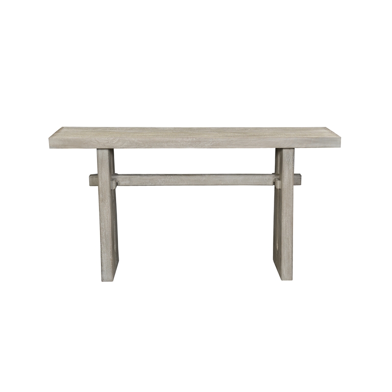 Mason Rustic Style Beige Solid Wood Console Table with Solid Wood Legs 64
