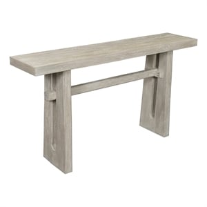Mason Rustic Style Beige Solid Wood Console Table with Solid Wood Legs 64&quot